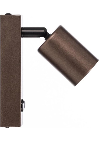 Mylights Kahverengi ve Siyah Metal Aç-Kapa Anahtarlı Yatak Başı LED Aplik GU10 Tasarruflu LED Ampul Duvar Aplik Otel Kafe Modern Mimari fiyatları