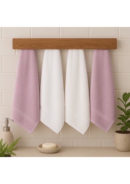 Home Collection 4’lü Banyo Havlu Seti – Pamuklu ve Yumuşak Dokulu, Emici Kumaş fiyatları