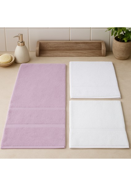 Home Collection 4’lü Banyo Havlu Seti – Pamuklu ve Yumuşak Dokulu, Emici Kumaş modelleri