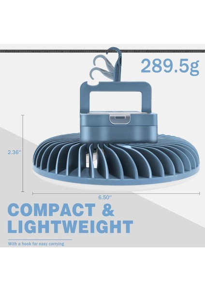 Fan LED Kamp Lambası, USB Şarj Edilebilir Kamp Fan Işıklı Çadır Lambası, Fener, Powerbank Açık Kamp Aksesuarları modelleri