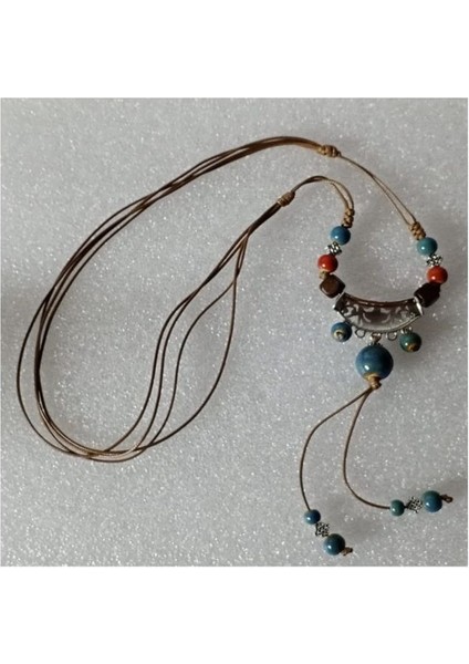 Colored Beads Günlük Giyim & Parti Vintage Bohemi Renkli Boncuk Kolye indirimleri