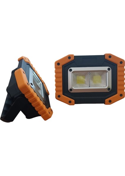 Çok Fonksiyonlu Çalışma Lambası, LED Lamba, Şarj Edilebilir Pilli, 30W LED Fener Lamba, 2'li