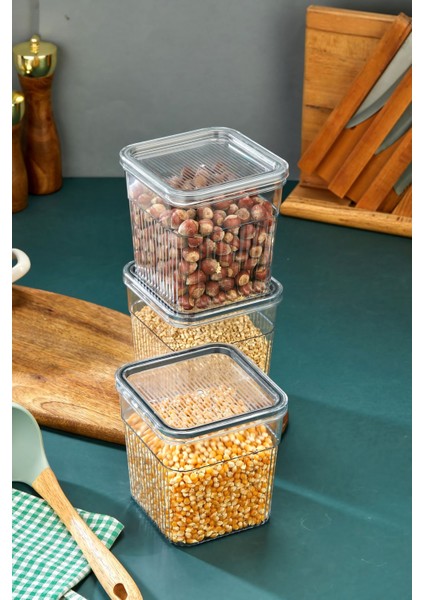 3 Parça Contalı ve Sızdırmaz Kapaklı Saklama Kabı Seti – Buzdolabı ve Kuru Gıda Uyumlu 3X1600 ml indirimleri