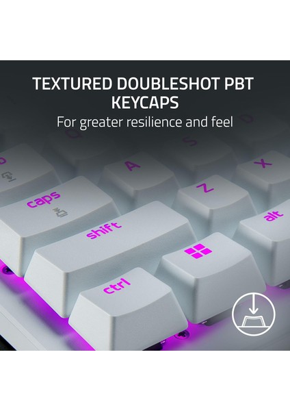 Huntsman V3 Pro Tenkeyless - Tkl Analog Optik Espor Pc Klavyesi - Razer Snap Tap & Hızlı Ateş (Hızlı Basınçlandırma, 2 Özel Tuşlu Çok Işlevli Tekerlek) Qwerty Abd Düzeni | Beyaz fırsatları