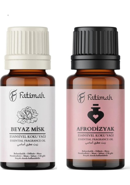 2li Set Uçucu Koku Yağı Difüzör Kurutma Topu Buhurdanlık Yağı Beyaz Misk Afrodiz 2X10ML