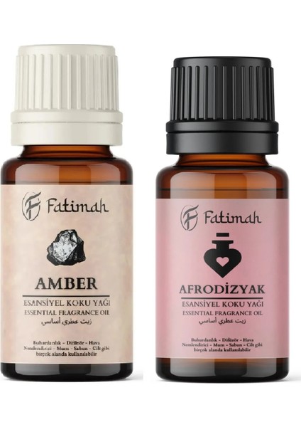 2li Set Uçucu Koku Yağı Difüzör Kurutma Topu Buhurdanlık Yağı Afrodiz Amber 2X10ML