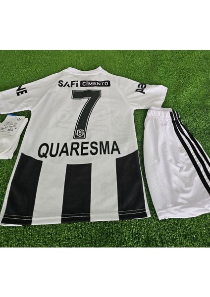 Beşiktaş 2024/25 Quaresma Iç Saha Çocuk Beyaz Forması 4lü Set