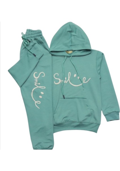 Smile Kız Kapüşonlu Takım