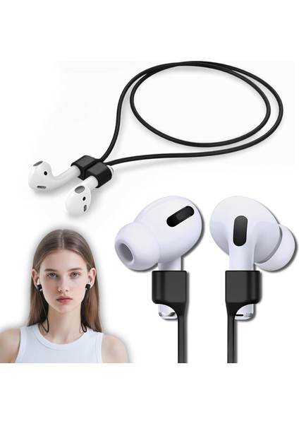 Vendas Airpods 1. 2. 3. Nesil ve Airpods Pro / Pro 2 Uyumlu Mıknatıslı Silikon Kulaklık Boyun Askısı