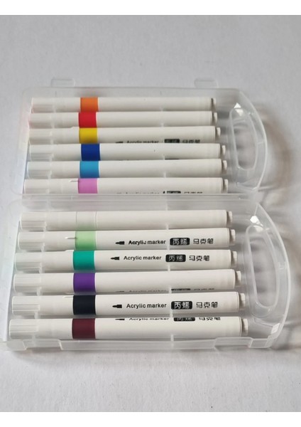 12'li Çantalı Akrilik Marker Kalem Aimeile Markör No. A-911-12 modelleri