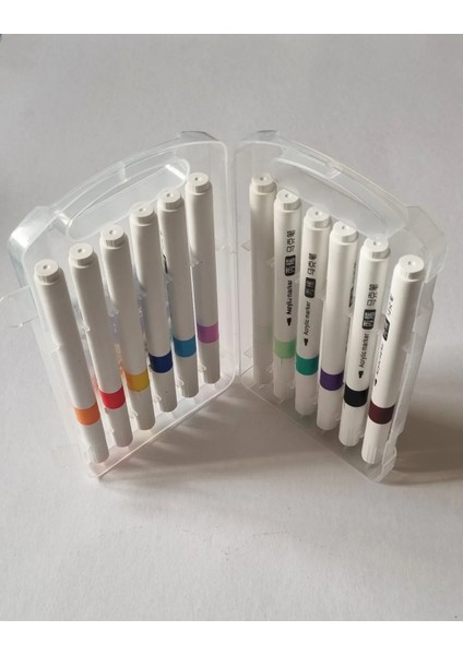 12'li Çantalı Akrilik Marker Kalem Aimeile Markör No. A-911-12 fırsatları