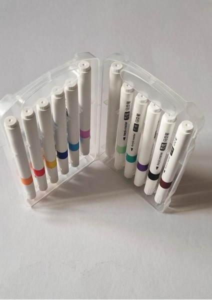 12'li Çantalı Akrilik Marker Kalem Aimeile Markör No. A-911-12