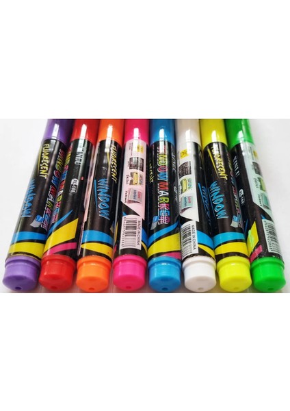 8 Renk Cam Kalemi Fayans - Seramik Kalemi Poster Kalemi Ahşap Kalemi Xınlu Florasan Window Marker modelleri