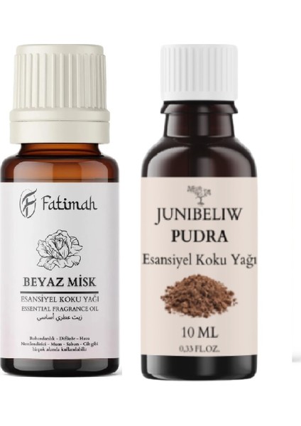2li Set Uçucu Koku Yağı Difüzör Kurutma Topu Buhurdanlık Yağı Beyaz Misk Pudra 2X10ML