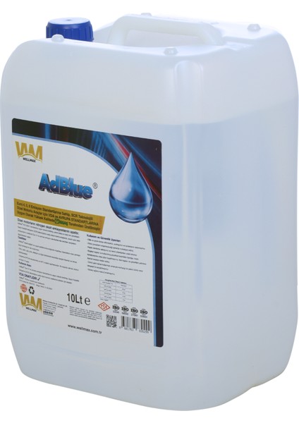 İGSAŞ AdBlue® Wellblue 10 Lt – VDA Onaylı, ISO 22241 Sertifikalı Çevre Dostu Üre Çözeltisi fiyatları