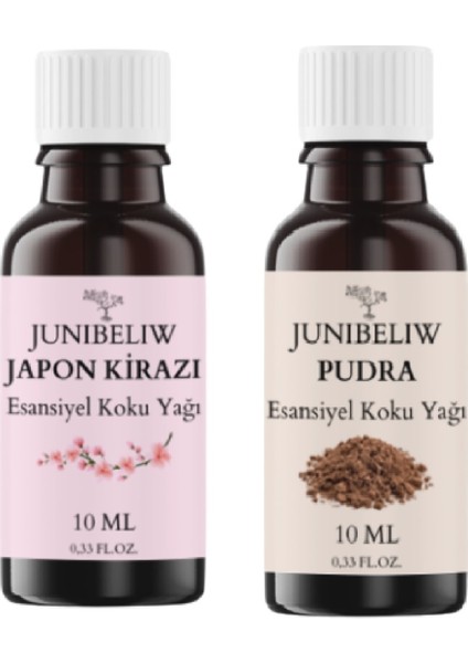 2li Set Uçucu Koku Yağı Difüzör Kurutma Topu Buhurdanlık Yağı Japon Kirazı Pudra 2X10ML