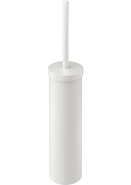 Tuvalet Fırçası "enudden" Değiştirilebilir Fırçalı Tuvalet Fırçası - Çelik - Beyaz - Uzunluk: 48 cm - Çap: 9,7 cm