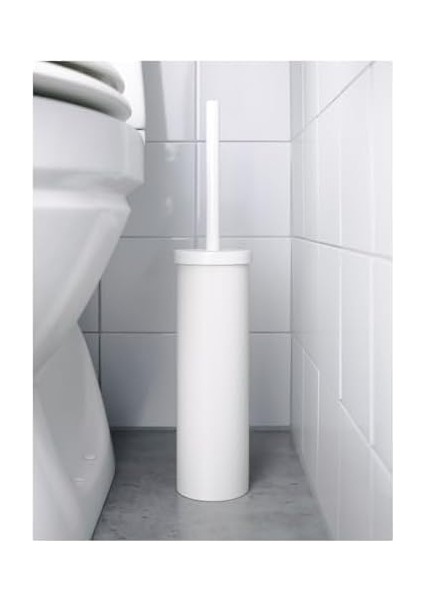 Tuvalet Fırçası "enudden" Değiştirilebilir Fırçalı Tuvalet Fırçası - Çelik - Beyaz - Uzunluk: 48 cm - Çap: 9,7 cm fiyatları