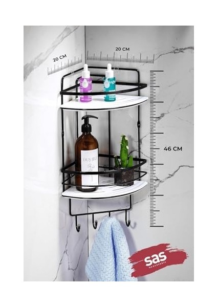 Haus Yapışkanlı Ömür Boyu Paslanmaz Kristal Ayarlanabilir Raf Banyo Düzenleyici Şampuanlık Lk-02 Sbsk fiyatları