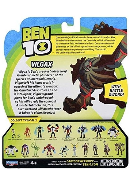 10 BEN19400 Vilgax Action Figur modelleri