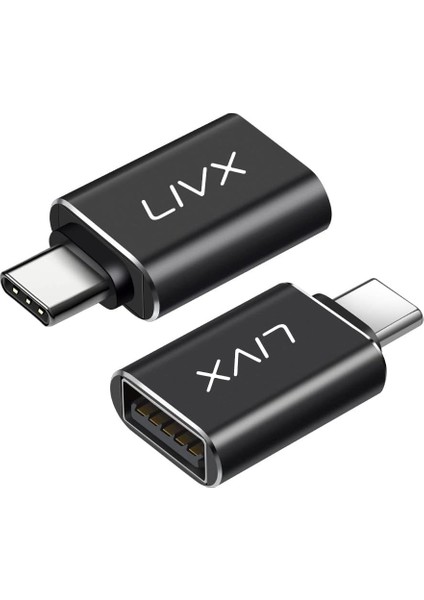 USB 3.1 To Type-C 10GBPS 3A Hızlı Şarj ve Data Aktarımı Çevirici Dönüştürücü Otg Adaptör Siyah Otgcz
