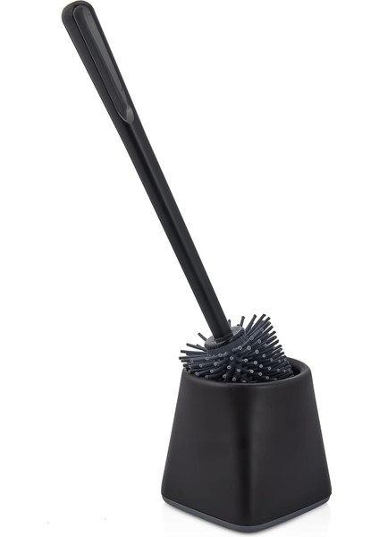 Home Silikon Klozet Wc Tuvalet Fırçası Siyah Kare