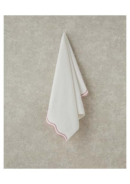 Home Retro Ws Pamuklu Nakışlı Yüz Havlusu Ekru - Pembe fiyatları