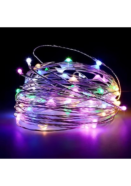Rgb Pilli Dekoratif Peri LED Işık - 3 Metre 28 LED - Gaming Masa ve Oda Aydınlatması - Çam Ağacı, Bahçe, Iç-Dış Mekan Dekor Lambası