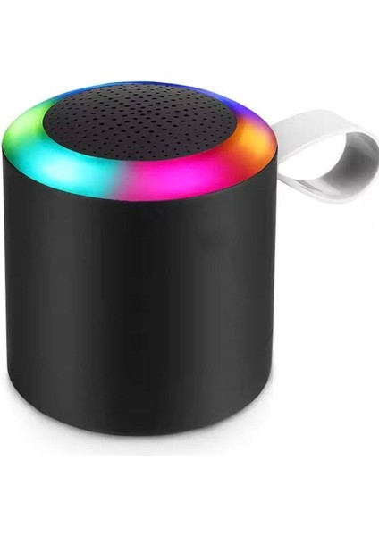 SH-313 Işıklı Taşınabilir Şarjlı Bluetooth Hoparlör - Siyah