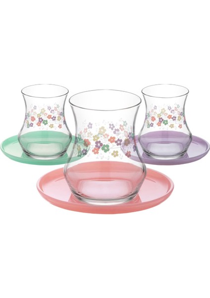 Bahar Pastel 12'li Çay Seti