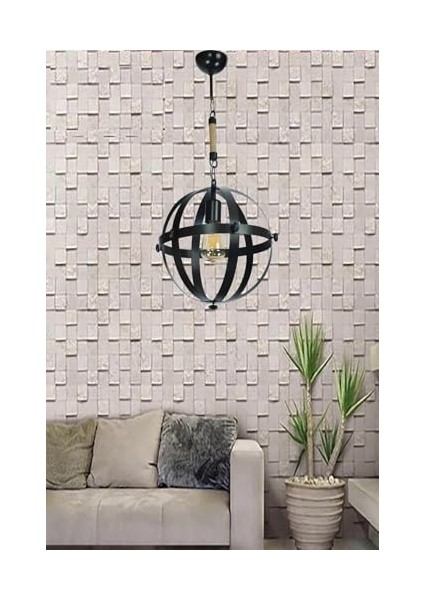 Dünya Tekli Halatlı Avize Siyah fiyatları