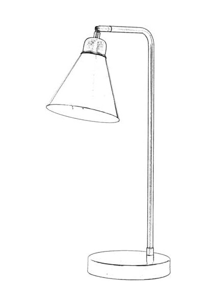 ML-62077-01 Eskitme Kaplama Masa Lambası E27 Metal 32X16CM fiyatları