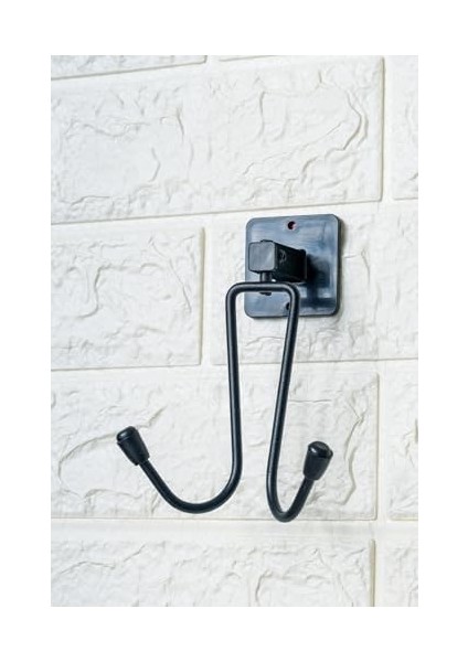 Kendiliğinden Yapışkanlı Siyah Paslanmaz Metal Bornoz ve Havlu Askılığı fiyatları