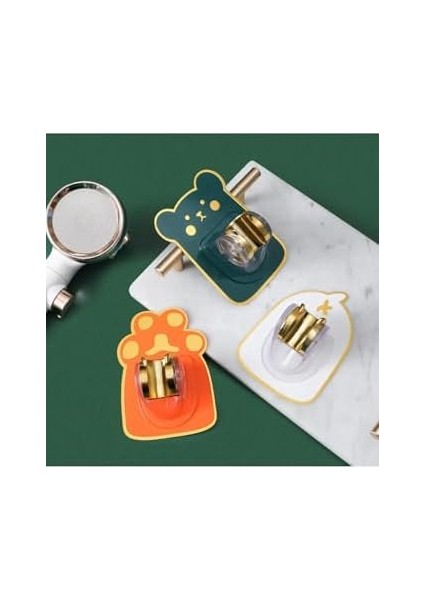 Yapışkanlı Hayvan Figürlü Hareketli Duş Başlığı Tutucu 1 Adet modelleri