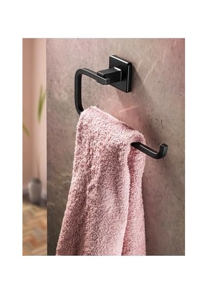 Haus Ömür Boyu Paslanmaz Solo Havluluk ve Havlu Askılığı Siyah D-009 fiyatları