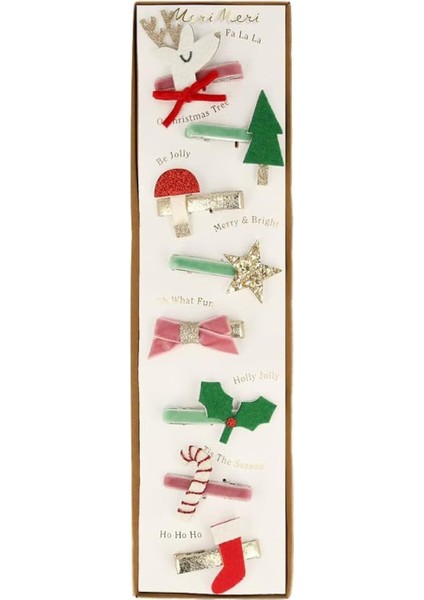 Meri - Christmas Icon Hair Clips - Yeni Yıl Motifli Tokalar (8'li)