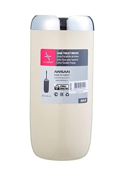 M-E07-09-P Lima Tuvalet Fırçası, Krom Dekorlu, Bej modelleri