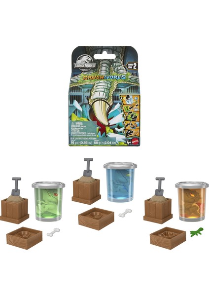 Jurassic World Crushivores Serisi Sürpriz Aksesuarlı Figürler Sürpriz Paket S1