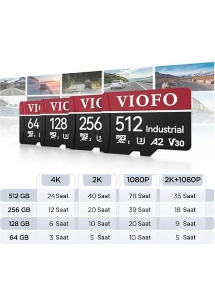 High Endurance 256GB Class 10 A2 V30 100MB/S Okuma 90MB/S Yazma Micro Sd Hafıza Kartı modelleri