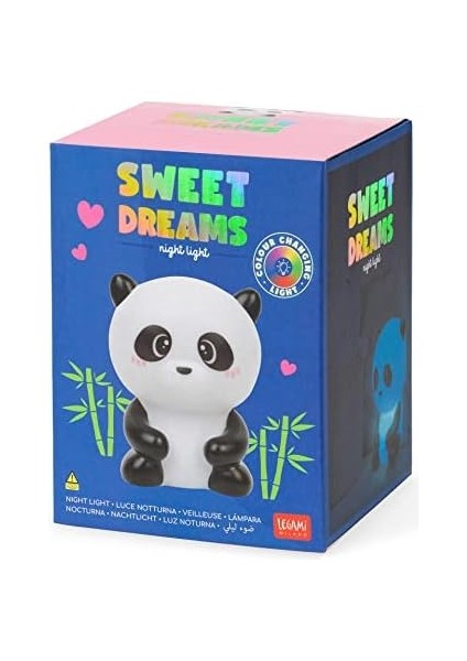 - Çocuklar Için Gece Lambası, 4 Renk, Piller Dahil, 20 Saat Kullanım Ömrü, 9 x 11,5 Cm, Panda Temalı modelleri