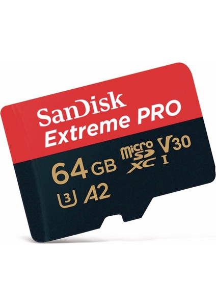 Extreme Pro Microsdxc Uhs-I Hafıza Kartı 64 GB + Adaptör ve Rescue Pro Deluxe (Akıllı Telefonlar, Aksiyon Kameraları Veya Dronlar Için, A2, C10, V30, U3, 170 Mb/s Iletim)