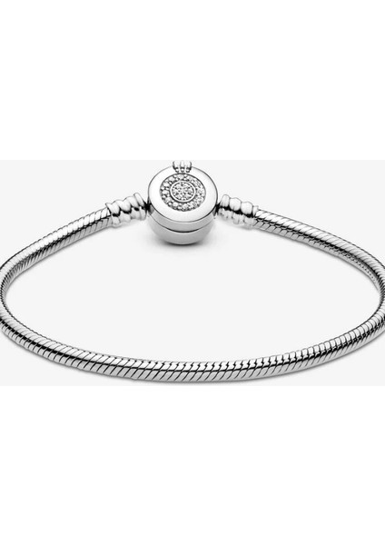 Taç Figürlü Gümüş Bileklik Charm Taşıyıcı modelleri