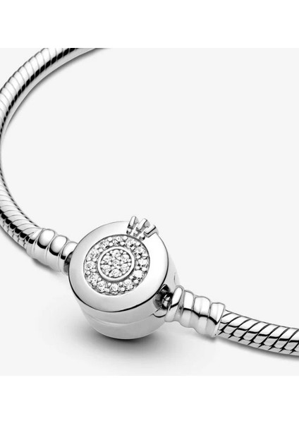 Taç Figürlü Gümüş Bileklik Charm Taşıyıcı fiyatları