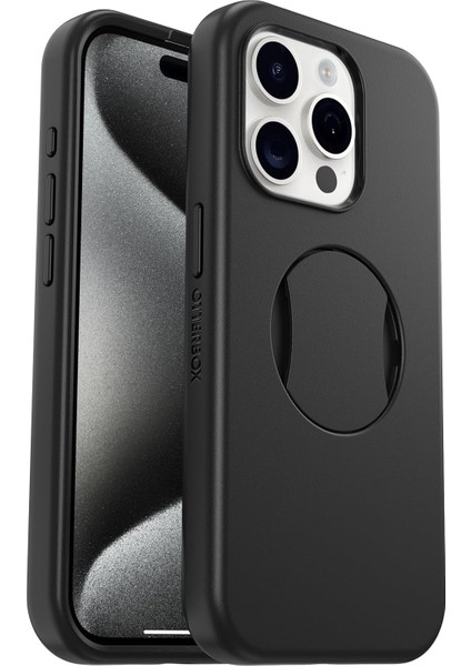 Ottergrip Symmetry, Iphone 15 Pro Için Kılıf, Magsafe Uyumlu, Düşmeye Dayanıklı, Entegre Saplı Koruyucu Kılıf, 3x Askeri Standartlara Göre Test Edilmiştir, Siyah