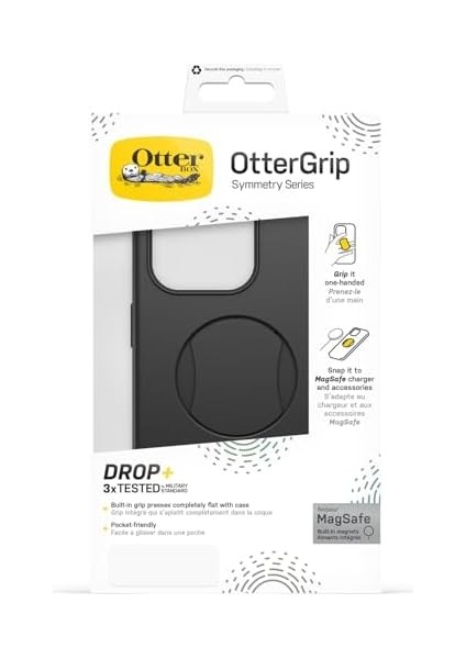 Ottergrip Symmetry, Iphone 15 Pro Için Kılıf, Magsafe Uyumlu, Düşmeye Dayanıklı, Entegre Saplı Koruyucu Kılıf, 3x Askeri Standartlara Göre Test Edilmiştir, Siyah modelleri