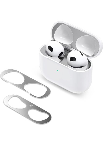 Airpods (3. Nesil) Kapak Içi Kir / Toz Önleyici Shine Shield (2 Adet) Metal Silver - ASD01986