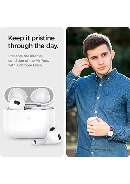 Airpods (3. Nesil) Kapak Içi Kir / Toz Önleyici Shine Shield (2 Adet) Metal Silver - ASD01986 modelleri