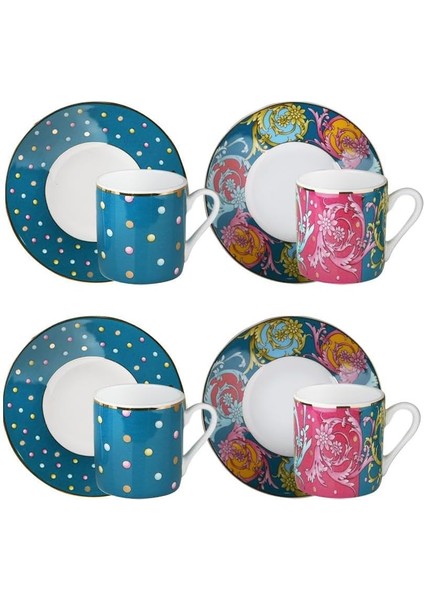 Art Estelle Bone Dörtlü Kahve Fincanı Seti