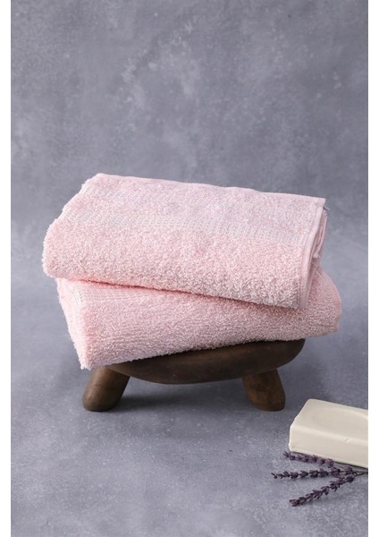 Banyo El Yüz Yumuşak Duş Havlusu 50 x 90 cm - Pudra Pembe