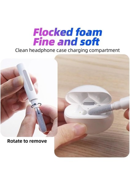 Kulaklık Temizleme Kiti Bluetooth Kulaklık Telefon Tablet Elektronik Eşya Temizleme Kalemi Yumuşak Fırça fiyatları